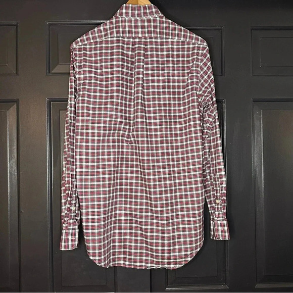 Polo Ralph Lauren Mens Shirt Button Down Red Plaid 100% Cotton size M(h8 - Picture 5 of 11